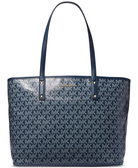 michael michael kors logo carter large open tote|Michael Kors leather tote.